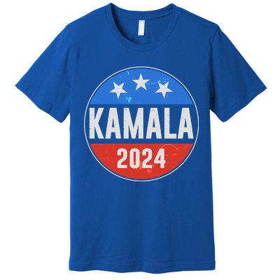 Vintage Vote Kamala 2024 Election Emblem Premium T-Shirt