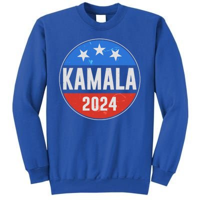 Vintage Vote Kamala 2024 Election Emblem Tall Sweatshirt