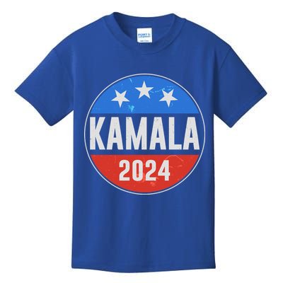 Vintage Vote Kamala 2024 Election Emblem Kids T-Shirt