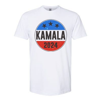 Vintage Vote Kamala 2024 Election Emblem Softstyle CVC T-Shirt