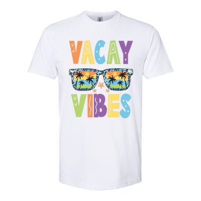 Vacay Vibes Leopard Sunglasses Summer Vacation Retro Gift Softstyle® CVC T-Shirt