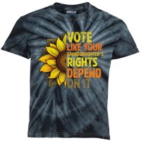 Vintage Vote Like Your Granddaughters Rights Depend On It Kids Tie-Dye T-Shirt