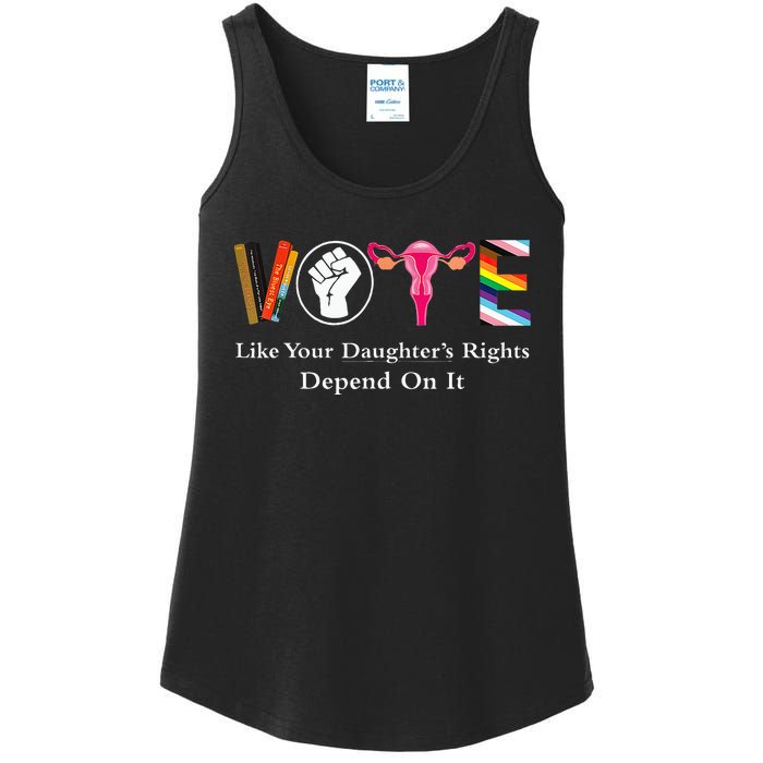 Vintage Vote Like Your Granddaughters Rights Depend On It Ladies Essential Tank