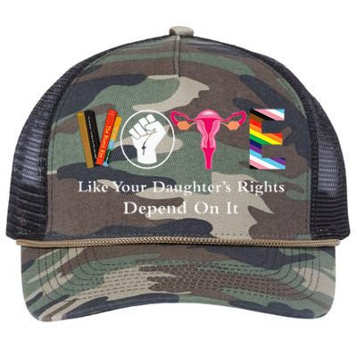 Vintage Vote Like Your Granddaughters Rights Depend On It Retro Rope Trucker Hat Cap