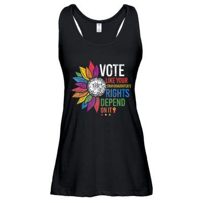 Vintage Vote Like Your Granddaughters Rights Depend On It Ladies Essential Flowy Tank