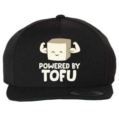 Vegan Vegetarian Love Tofu Powered By Tofu Wool Snapback Cap