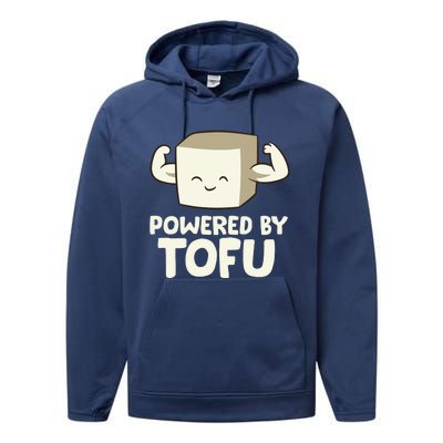 Vegan Vegetarian Love Tofu Powered By Tofu Performance Fleece Hoodie