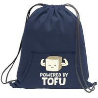 Vegan Vegetarian Love Tofu Powered By Tofu Sweatshirt Cinch Pack Bag