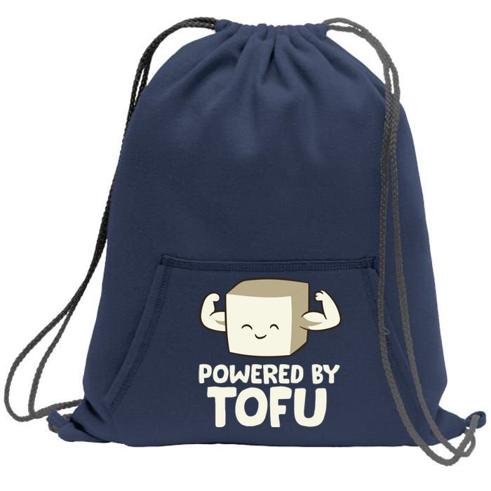 Vegan Vegetarian Love Tofu Powered By Tofu Sweatshirt Cinch Pack Bag