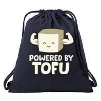 Vegan Vegetarian Love Tofu Powered By Tofu Drawstring Bag