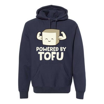 Vegan Vegetarian Love Tofu Powered By Tofu Premium Hoodie