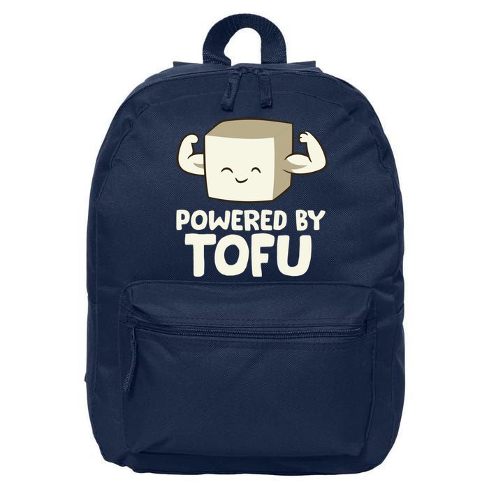 Vegan Vegetarian Love Tofu Powered By Tofu 16 in Basic Backpack