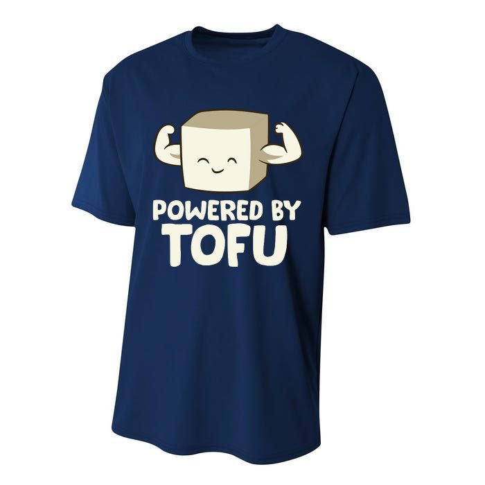 Vegan Vegetarian Love Tofu Powered By Tofu Performance Sprint T-Shirt