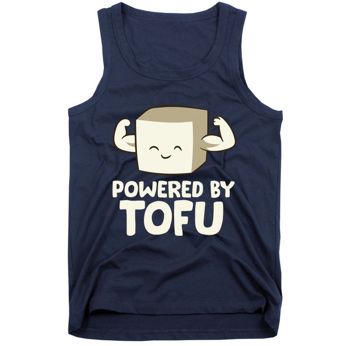 Vegan Vegetarian Love Tofu Powered By Tofu Tank Top