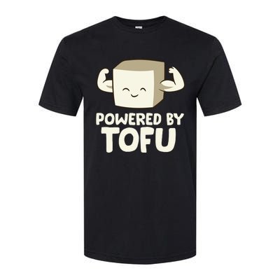 Vegan Vegetarian Love Tofu Powered By Tofu Softstyle CVC T-Shirt