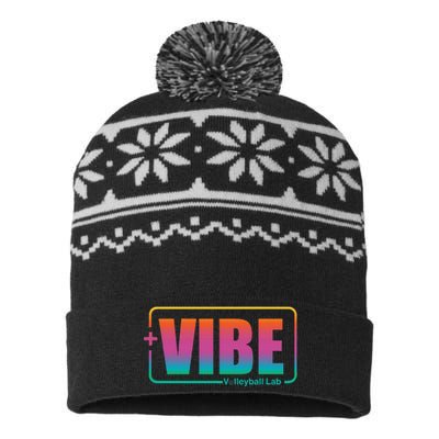 Vibe Volleyball Lab Multi Color USA-Made Snowflake Beanie