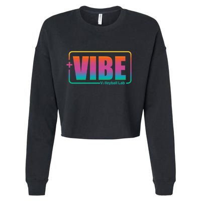 Vibe Volleyball Lab Multi Color Cropped Pullover Crew