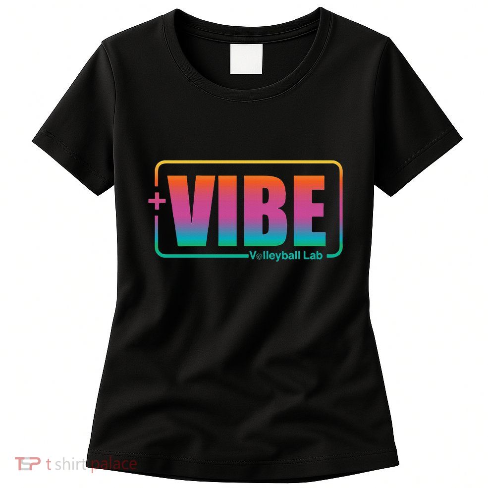 Vibe Volleyball Lab Multi Color Womens T-Shirt