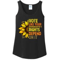 Vintage Vote Like Your Granddaughters Rights Depend On It Ladies Essential Tank