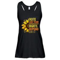 Vintage Vote Like Your Granddaughters Rights Depend On It Ladies Essential Flowy Tank