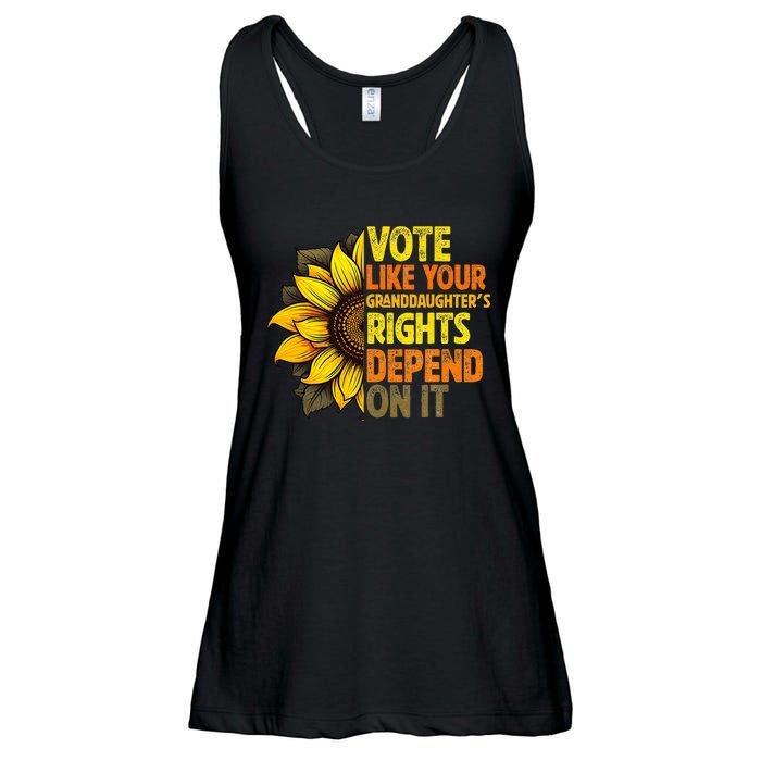 Vintage Vote Like Your Granddaughters Rights Depend On It Ladies Essential Flowy Tank