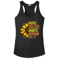 Vintage Vote Like Your Granddaughters Rights Depend On It Ladies PosiCharge Competitor Racerback Tank