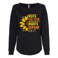 Vintage Vote Like Your Granddaughters Rights Depend On It Womens California Wash Sweatshirt