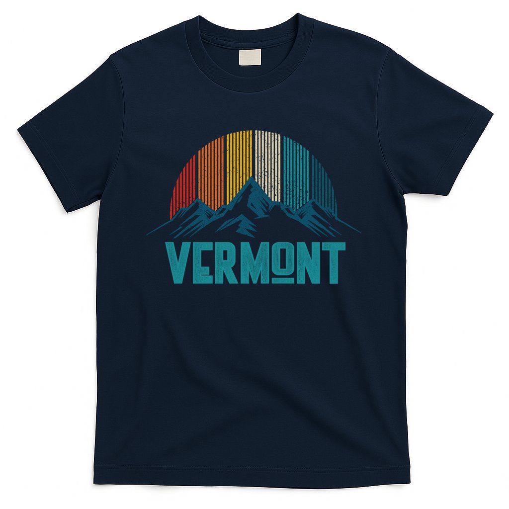 Vermont Vintage Mountains Nature Hiking Souvenir Gift T-Shirt