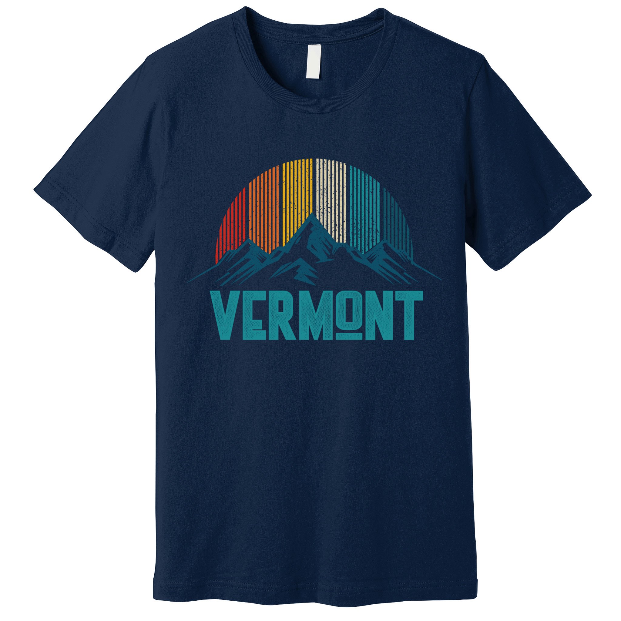 Vermont Vintage Mountains Nature Hiking Souvenir Gift Premium T-Shirt
