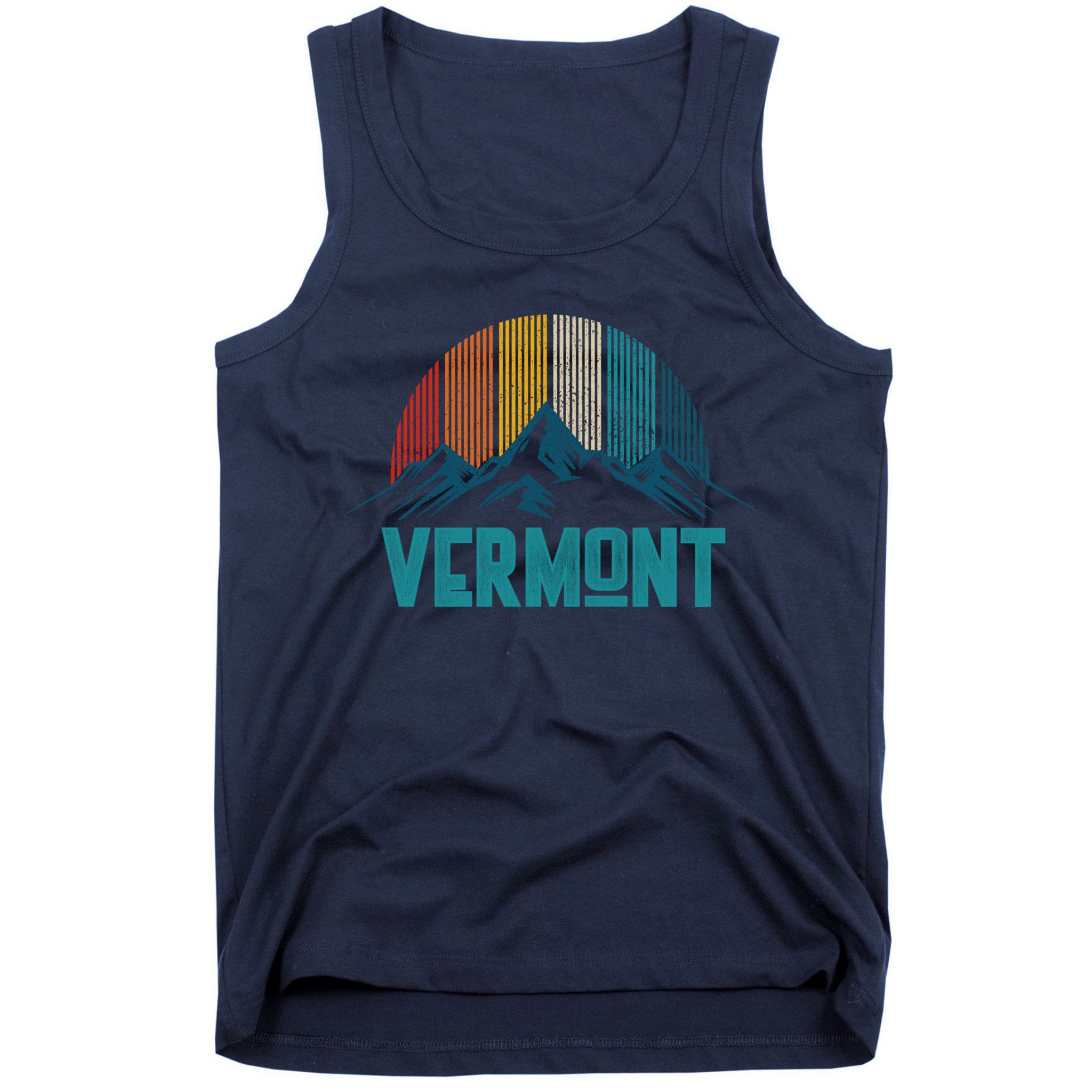 Vermont Vintage Mountains Nature Hiking Souvenir Gift Tank Top