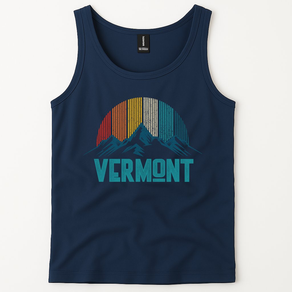 Vermont Vintage Mountains Nature Hiking Souvenir Gift Tank Top