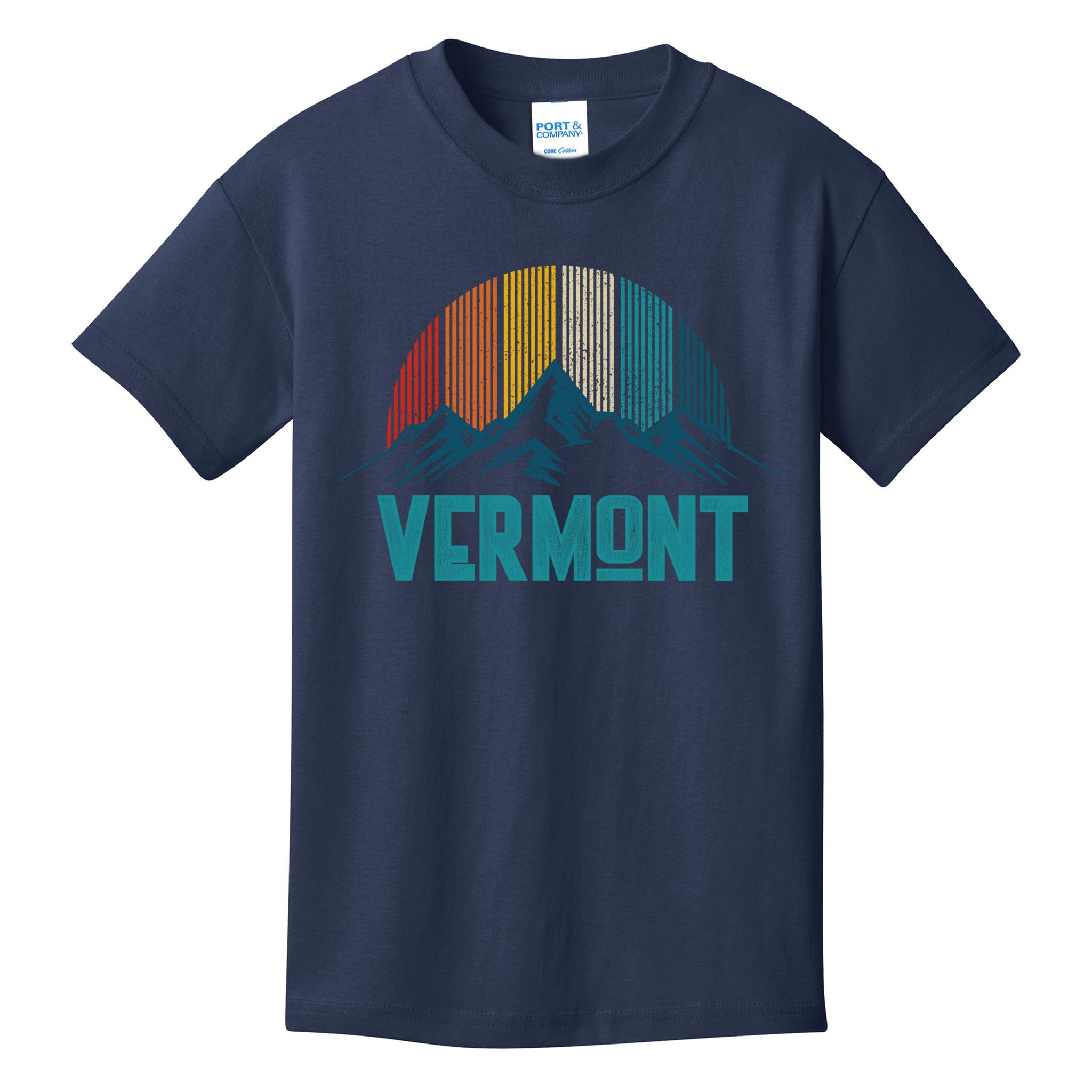 Vermont Vintage Mountains Nature Hiking Souvenir Gift Kids T-Shirt