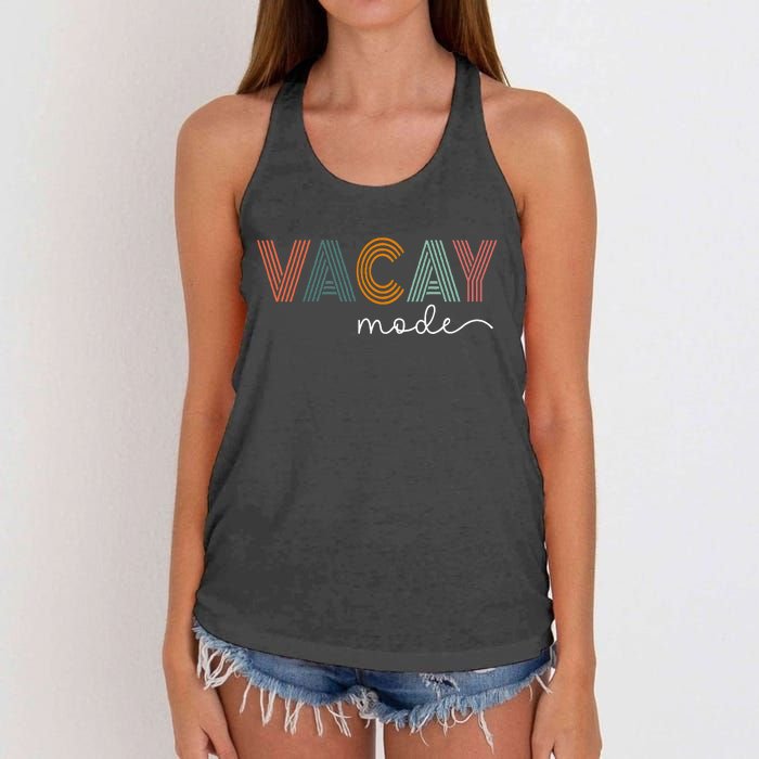 Vintage Vacay Mode For Camping Family Vacations In 2023 Women's Knotted Racerback Tank