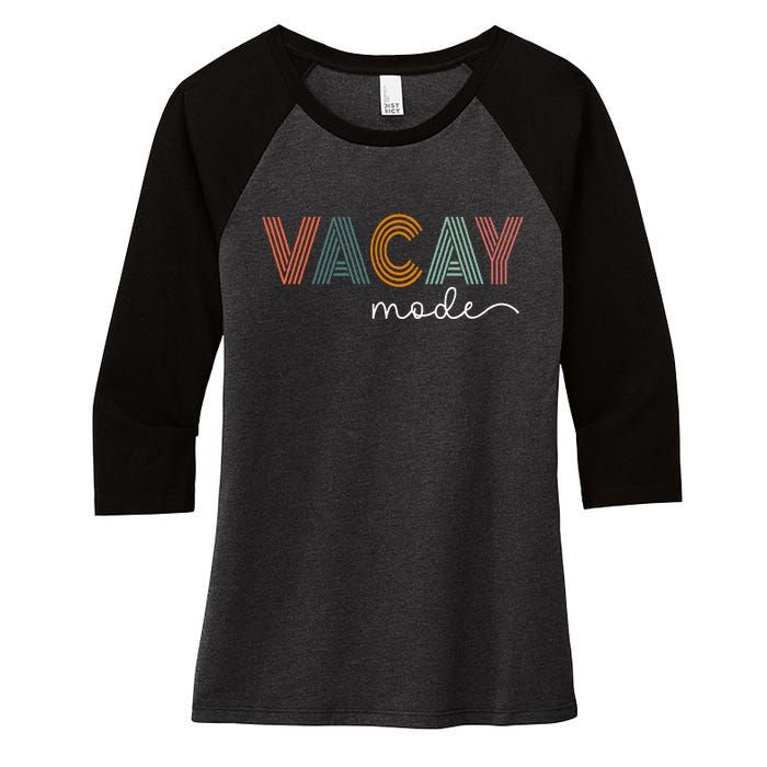 Vintage Vacay Mode For Camping Family Vacations In 2023 Women's Tri-Blend 3/4-Sleeve Raglan Shirt