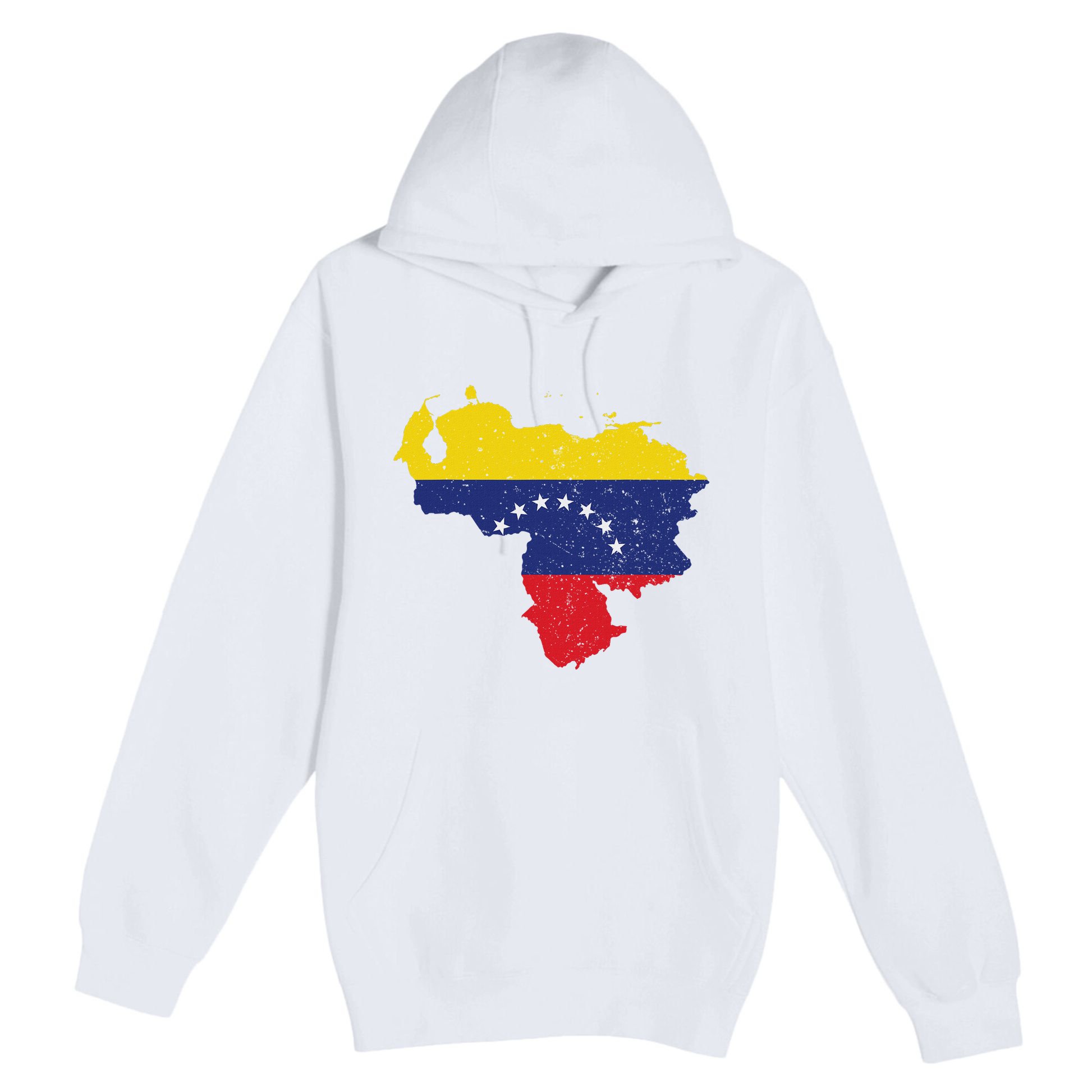 Vintage Venezuela Map 7 Stars Flag Venezuela Flag Premium Pullover Hoodie