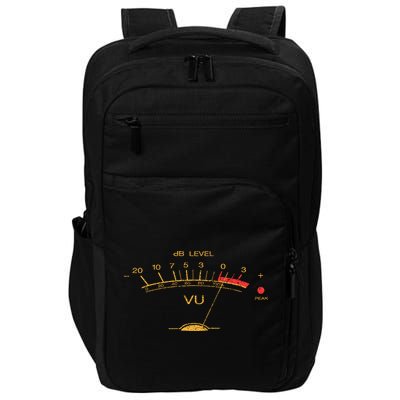 Volume Vu Meter Vintage Audio Engineer Recording Impact Tech Backpack