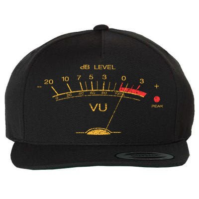 Volume Vu Meter Vintage Audio Engineer Recording Wool Snapback Cap