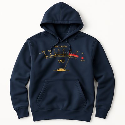 Volume Vu Meter Vintage Audio Engineer Recording Hoodie