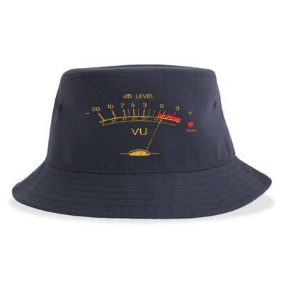 Volume Vu Meter Vintage Audio Engineer Recording Sustainable Bucket Hat
