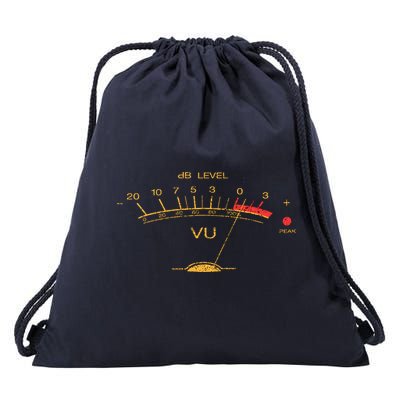Volume Vu Meter Vintage Audio Engineer Recording Drawstring Bag