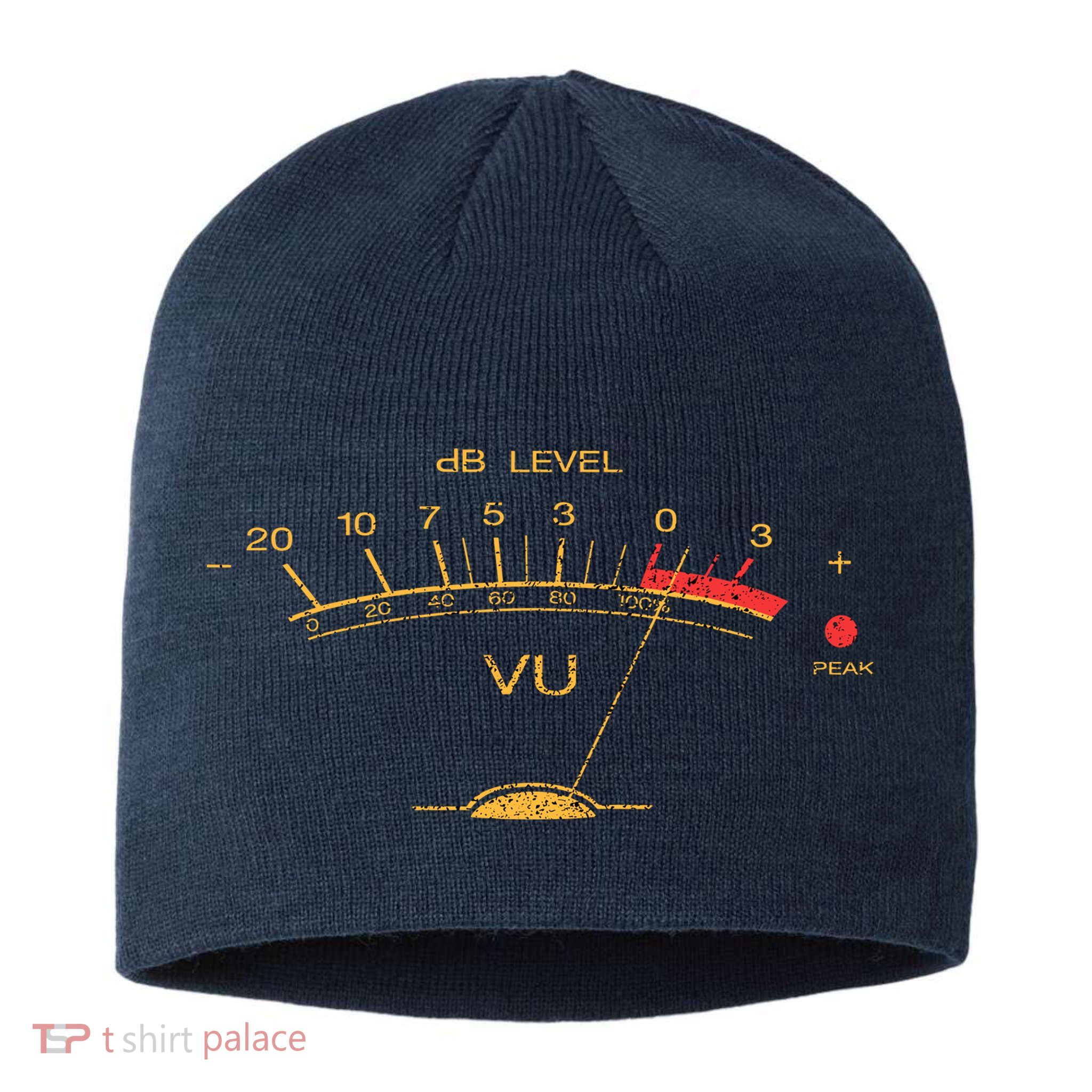 Volume Vu Meter Vintage Audio Engineer Recording Sustainable Beanie