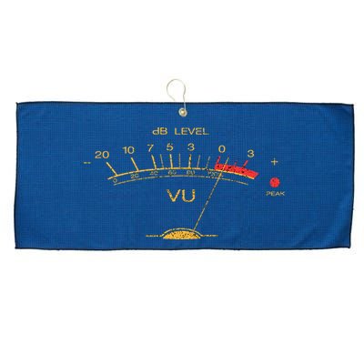 Volume Vu Meter Vintage Audio Engineer Recording Large Microfiber Waffle Golf Towel