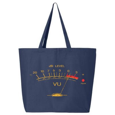 Volume Vu Meter Vintage Audio Engineer Recording 25L Jumbo Tote