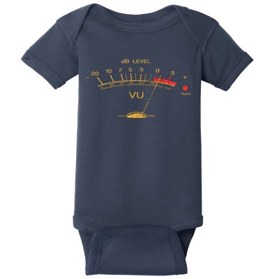 Volume Vu Meter Vintage Audio Engineer Recording Baby Bodysuit