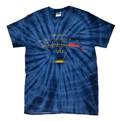 Volume Vu Meter Vintage Audio Engineer Recording Tie-Dye T-Shirt