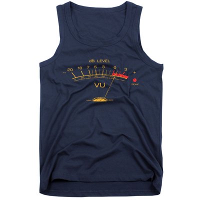 Volume Vu Meter Vintage Audio Engineer Recording Tank Top