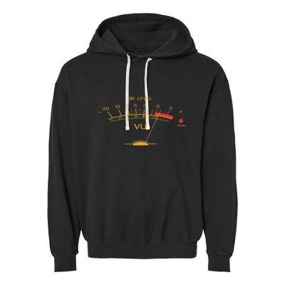 Volume VU Meter Vintage Audio Engineer Recording Studio Garment-Dyed Fleece Hoodie