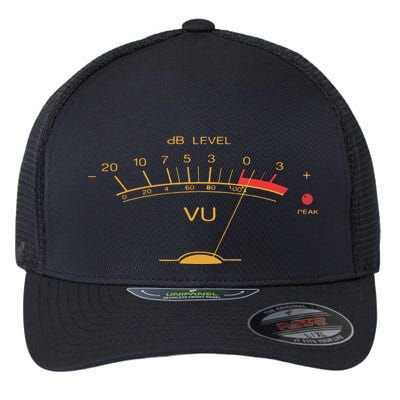 Volume VU Meter Vintage Audio Engineer Recording Studio Flexfit Unipanel Trucker Cap