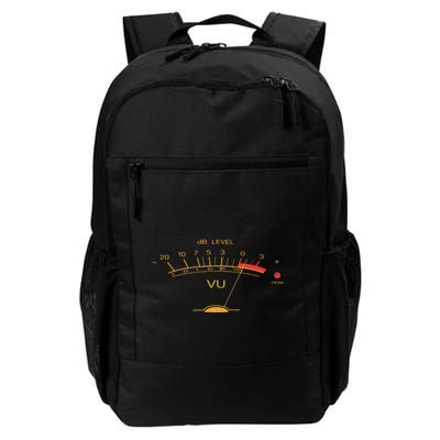 Volume VU Meter Vintage Audio Engineer Recording Studio Backpack