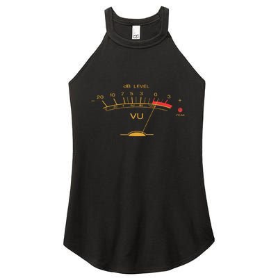 Volume VU Meter Vintage Audio Engineer Recording Studio Women's Perfect Tri Rocker Tank